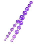 Фиолетовые анальные бусы Crazy Pleasure - 32 см. - фото, цены