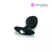 Черная пробка Mystim Rocking Vibe S с возможностью подключения к электростимулятору - 9,7 см. - фото, цены
