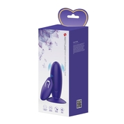 Фиолетовый анальный вибростимулятор Remote Control Vibrating Plug Youth - 11 см. - фото, цены