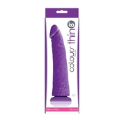 Фиолетовый фаллоимитатор без мошонки Pleasures Thin 8 Dildo - 20 см. - фото, цены
