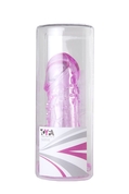 Розовая гелевая насадка с отростком для клиторальной стимуляции - 13 см. - фото, цены