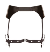 Черная сбруя на бедра с зажимами для половых губ Suspender Belt with Clamps - фото, цены