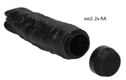 Черный вибромассажер Realisic Multispeed Vibrator - 23 см. - фото, цены