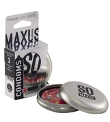 Экстремально тонкие презервативы в железном кейсе Maxus Extreme Thin - 3 шт. - фото, цены