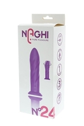 Фиолетовый вибратор-ротатор Naghi No.24 Rechargeable Vibrator - 17,5 см. - фото, цены