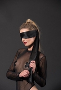 Черная маска-лента на глаза Premium Satin Blindfold - фото, цены