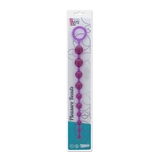 Фиолетовая анальная цепочка Pleasure Beads Anal Rod - 32 см. - фото, цены