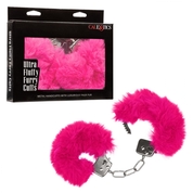Металлические наручники с розовым мехом Ultra Fluffy Furry Cuffs - фото, цены