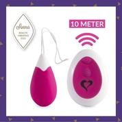 Розовое виброяйцо на радиоуправлении Anna Vibrating Egg Remote - фото, цены