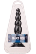Чёрная анальная пробка-ёлочка Menzstuff Beaded Probe - 16,5 см. - фото, цены