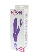 Фиолетовый ротатор Naghi No.20 Rechargeable Duo Vibrator с клиторальным отростком - фото, цены