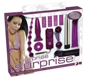 Фиолетовый эротический набор из 12 предметов Surprise Surprise Lovetoyset - фото, цены