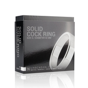 Серебристое эрекционное кольцо Sinner Metal Cockring Size S - фото, цены