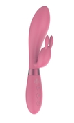 Розовый вибратор-кролик Indeep Theona - 21,5 см. - фото, цены