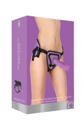 Фиолетовый страпон Deluxe Silicone Strap On 10 Inch с волнистой насадкой - 25,5 см. - фото, цены