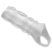 Насадка на пенис с кольцом для мошонки Clear Sensations Enhancer Sex Sleeve - 11,5 см. - фото, цены