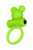 Зеленое виброкольцо на пенис A-Toys - фото, цены