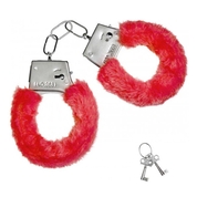 Красные плюшевые наручники с ключиками - фото, цены
