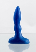 Синий анальный стимулятор Beginners p-spot massager - 11 см. - фото, цены