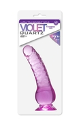 Фиолетовый фаллоимитатор Quartz Violet 7inch Pvc Dong - 17,8 см. - фото, цены