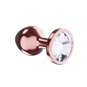 Пробка цвета розового золота с прозрачным кристаллом Diamond Moonstone Shine S - 7,2 см. - фото, цены