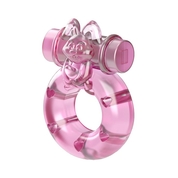Розовое эрекционное кольцо с вибрацией Ring - фото, цены