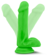 Зеленый фаллоимитатор 6 Inch Silicone Dual Density Cock with Balls - 15,24 см. - фото, цены