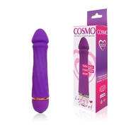 Фиолетовый силиконовый вибратор Cosmo - 13 см. - фото, цены