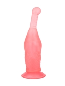 Розовый анальный стимулятор на присоске - 16,5 см. - фото, цены