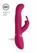 Розовый вибромассажер-кролик Izara - 22 см. - фото, цены