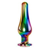 Набор из 3 радужных анальных пробок Rainbow Metal Plug Set - фото, цены