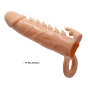 Телесная удлиняющая насадка Penis Sleeve Emmitt - 17 см. - фото, цены