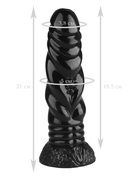 Черная реалистичная анальная втулка - 21 см. - фото, цены