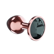 Пробка цвета розового золота с черным кристаллом Diamond Jet Shine L - 8,3 см. - фото, цены