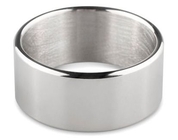 Серебристое эрекционное кольцо Sinner Wide metal head-ring Size S - фото, цены