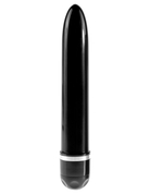 Чёрный вибратор-реалистик 8 Vibrating Stiffy - 24,8 см. - фото, цены