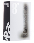 Чёрный фаллоимитатор Realistic Cock 8 With Scrotum - 20 см. - фото, цены