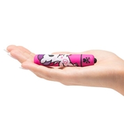 Розовая вибропуля с веселым принтом Mini Bullet Vibrator Pink Unicorn - фото, цены