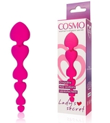 Ярко-розовая анальная цепочка Cosmo - 14,5 см. - фото, цены