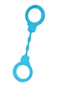 Голубые силиконовые наручники A-Toys без ключа - фото, цены