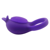 Фиолетовое виброкольцо на пенис Dolphin - фото, цены