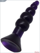 Фиолетовая гелевая анальная ёлочка - 17 см. - фото, цены