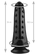 Черный анальный фаллоимитатор - 24 см. - фото, цены