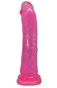 Розовый фаллоимитатор на присоске - 22 см. - фото, цены