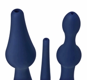 Набор из 3 универсальных насадок для анального душа Universal 3 Piece Silicone Enema Attachment Set - фото, цены