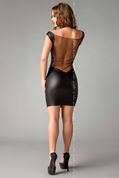 Облегающее платье из материала под кожу Joline - фото, цены