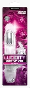 Прозрачный вибратор с клиторальным зайкой Lucidity Big Bang Light Up Vibe - 16 см. - фото, цены