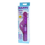 Фиолетовый хай-тек вибратор Happy Bunny - 22,5 см. - фото, цены