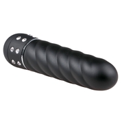 Черный мини-вибратор Diamond Twisted Vibrator - 11,4 см. - фото, цены