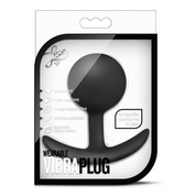 Черная анальная пробка Wearable Vibra Plug - 9,5 см. - фото, цены